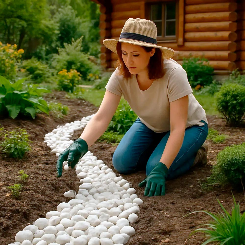 Как сделать сухой ручей в саду